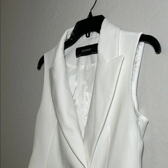 Zara Ivory Double-Breasted Vest - Picture 8 of 11